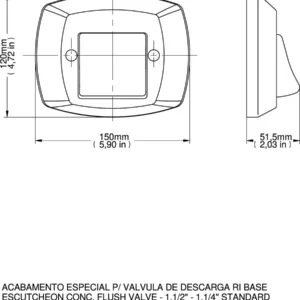 Acabamento P/valv Cz Perola Especial Doc