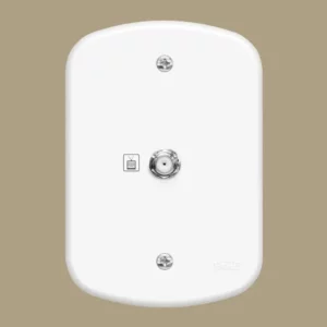 Tomada para Antena de Tv para Cabo Coaxial de 75 Ohms Blanc - Fame
