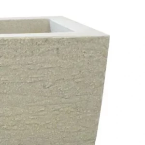 Vaso Quadrado Moderno Cimento Pequeno 30 X 30cm - Japi - Imagem 3