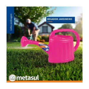 Regador Metasul Rosa  6l - Imagem 4