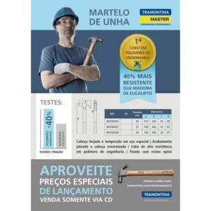 Martelo Tramontina Unha 27mm C/nylon+fibra 40376027 - Imagem 6