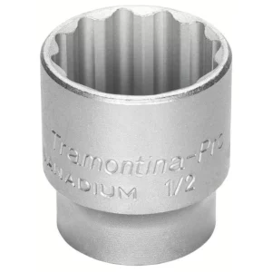Soquete Estriado em Aço Cromo Vanádio 28mm Encaixe 1/2" - Tramontina