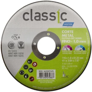 Disco de Corte Classic - 115x1,0x22,23mm - Norton