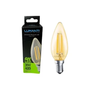 Lâmpada Vintage Filamento Led Vela E14 | 4w | 2400k | 220v