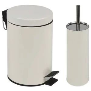 Conjunto ágata Lixeira 3l e Escova para Vaso Sanitário