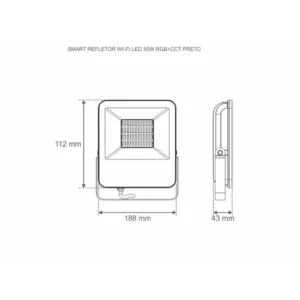 Smart Refletor Wi-fi Led 50w Rgb+cct Preto - Imagem 10