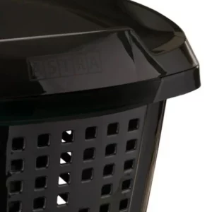 Roupeiro Telado com Cesto 46x47x62cm 70l Preto - Imagem 3