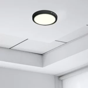 Painel Led 18w Lux Redondo Sobrepor Preto 6500k - Imagem 5