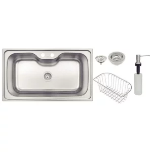 Cuba de Sobrepor Morgana Maxi 78 Fx de Aço Acetinado 86x50cm