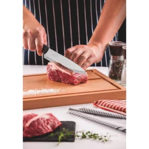 Faca Chef Tramontina Plenus com Lâmina em Aço Inox e Cabo de Polipropileno Preto 8"