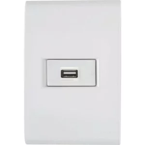 Conjunto 4x2 com 1 Tomada Usb 1,5 a Bivolt Liz Branco - Tramontina