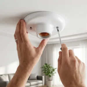 Plafon C/ Suporte 100w Branco - Imagem 3