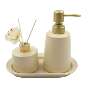 Kit de Banheiro 3 Peças Arredondadas em Porcelana Fu Xing