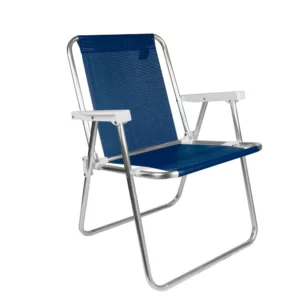 Cadeira Aluminio Alta Sannet Azul Marinho