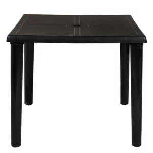 Mesa Plast Quadrada Desmontavel Preta Mor