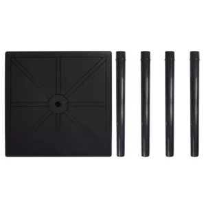 Mesa Plast Quadrada Desmontavel Preta Mor - Imagem 3
