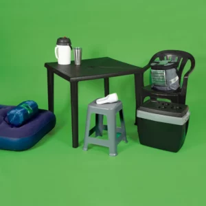 Mesa Plast Quadrada Desmontavel Preta Mor - Imagem 5