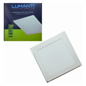 Painel Sobrepor Quadrada Led 12w 3000k Lumanti