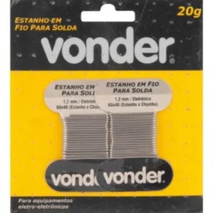 Estanho em Fio P/ Solda Vonder 60x40 (fio 1,2mm) 20gr     7438604020