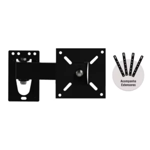 Suporte Preto Tv Lcd 10 a 55' Braco Articulado Brasforma Bra.3.0 - Imagem 1