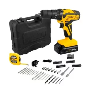 Kit Parafusadeira/furadeira Impacto Bateria 12v Pfv074 Vonder (c/74pçs