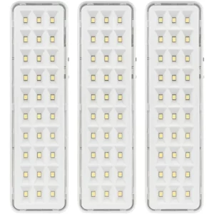 Kit Luminaria Segurimax Emergencia 30 Leds Slim C/3 Unid
