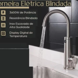 Torn Eletrica Blindada Inox Escovado Digital Bancada 3600w 220v