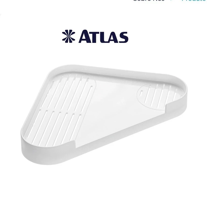Porta Shampoo Cantoneira Branca Atlas